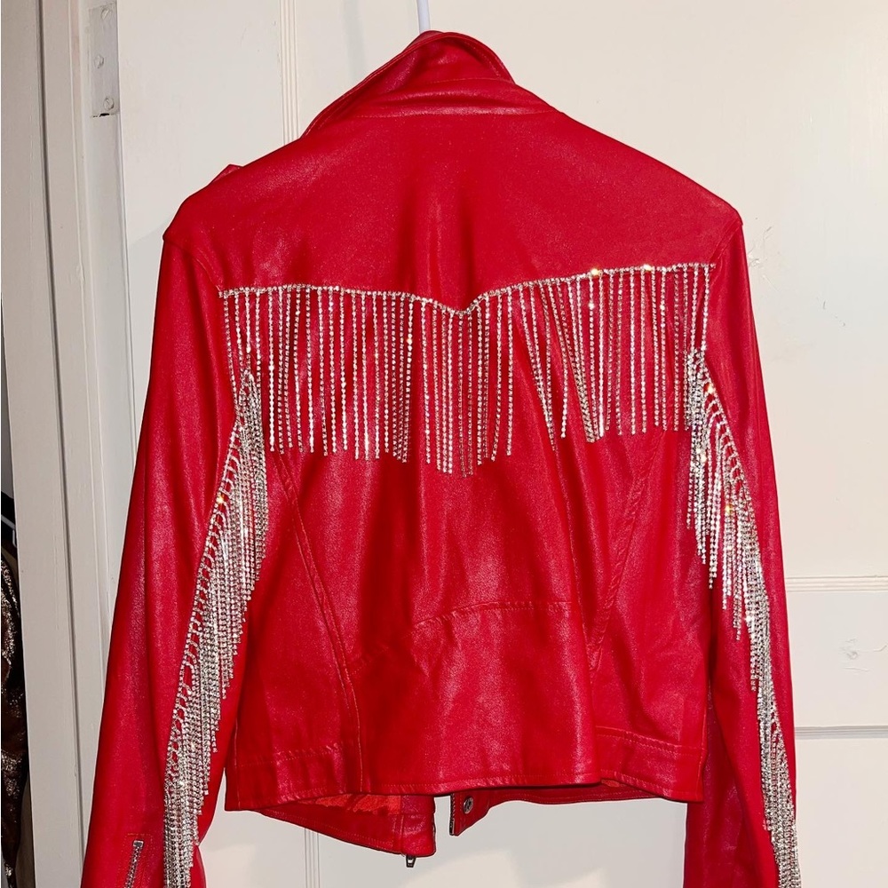 RED LEATHER JACKET ❤️